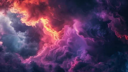 Tuinposter Storm clouds generative ai © Francheska
