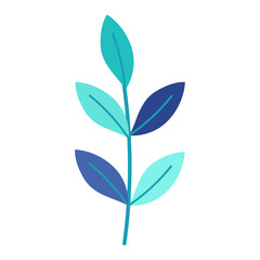 Hand drawn spring flower on white background