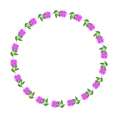 Obraz premium Vector hand drawn spring floral frame on white