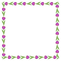 17 Vector hand drawn spring floral frame on white