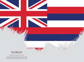 Obraz premium Flag of the State of Hawaii. United States of America