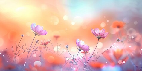Obraz na płótnie Canvas Nature background with wild flowers