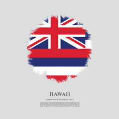 Flag of the State of Hawaii. United States of America