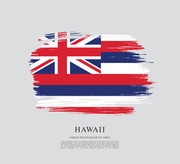 Flag of the State of Hawaii. United States of America