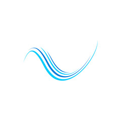 ocean sea wave logo icon vector