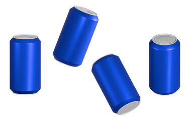 set of blue can