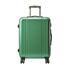 Green Suitcase Isolated on White Background