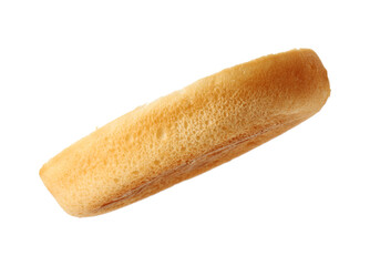 Half of fresh burger bun isolated on white