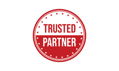 Trusted Partner Rubber Stamp Seal Vector