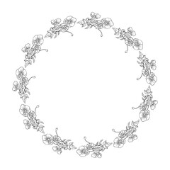 vector floral frame design template