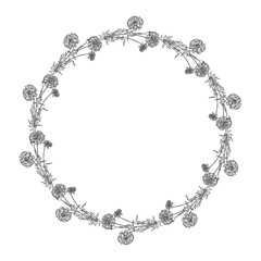 vector floral frame design template