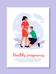 Family planning vector poster