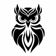 graphic vector illustration of tribal art design cute owl