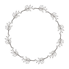 vector floral frame design template