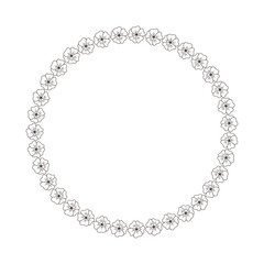 vector floral frame design template