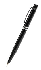 Black Writing Pen Isolated on White Background