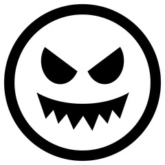 scary icon, simple vector design