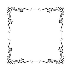 3 vector ornamental vintage frame on white background