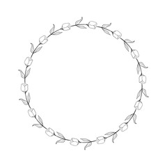 vector floral frame design template