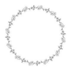 vector floral frame design template