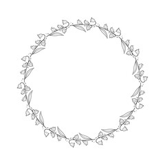 vector floral frame design template