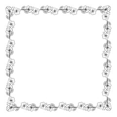 vector floral frame design template