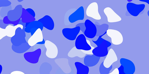 Light blue vector texture with memphis shapes.