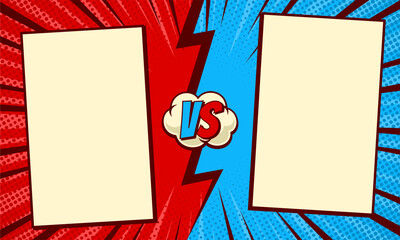 Comic versus fight template background 