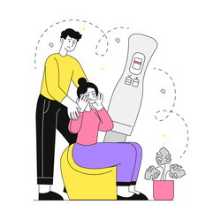 Upset couple with negative test vector linear