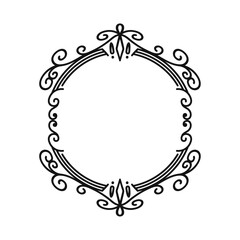 vector hand drawn doodle frame on white