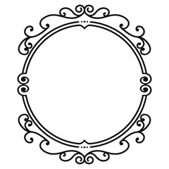 vector hand drawn doodle frame on white