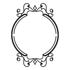 vector hand drawn doodle frame on white