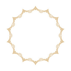 vector hand drawn ornamental frame on white background