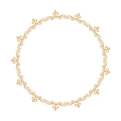 vector hand drawn ornamental frame on white background