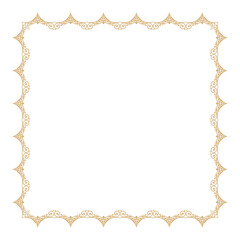 vector hand drawn ornamental frame on white background