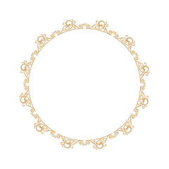 vector hand drawn ornamental frame on white background