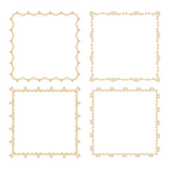 Vector hand drawn doodle frame collection on white background