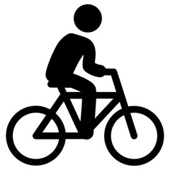 cycling icon, simple vector design