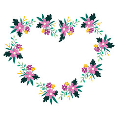 vector hand drawn hearts border and frame