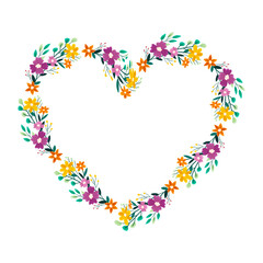 vector hand drawn hearts border and frame