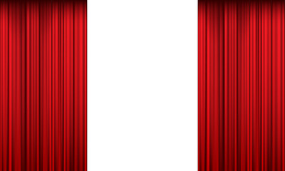 vector theater stage red curtains realistic vector