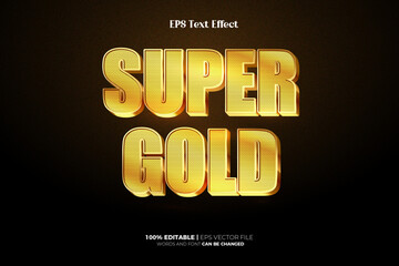 Super Gold editable text effect logo template
