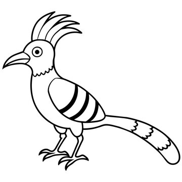 recommend clip art: Printable Hoopoe Line Art for Children
