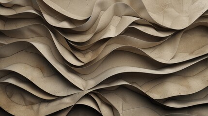 Close-up of paper wall with wavy patterns