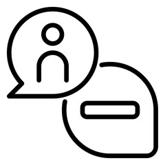 Remove Friend icon, line icon style