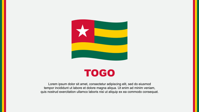 Togo Flag Abstract Background Design Template. Togo Independence Day Banner Social Media Vector Illustration. Togo Cartoon