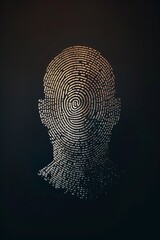 A close up of a face with a fingerprint on it