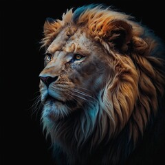 Naklejka premium head of lion