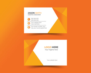 Modern business card design. Creative and clean business card template. Professional business card template, visiting card. Designed for business and corporate concept. Vector illustration design.