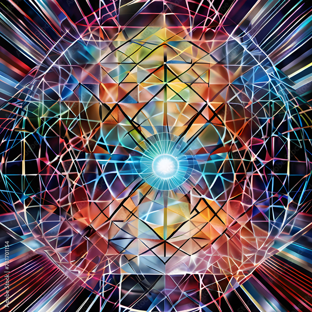 Canvas Prints a vibrant, abstract design creating a kaleidoscopic effect.